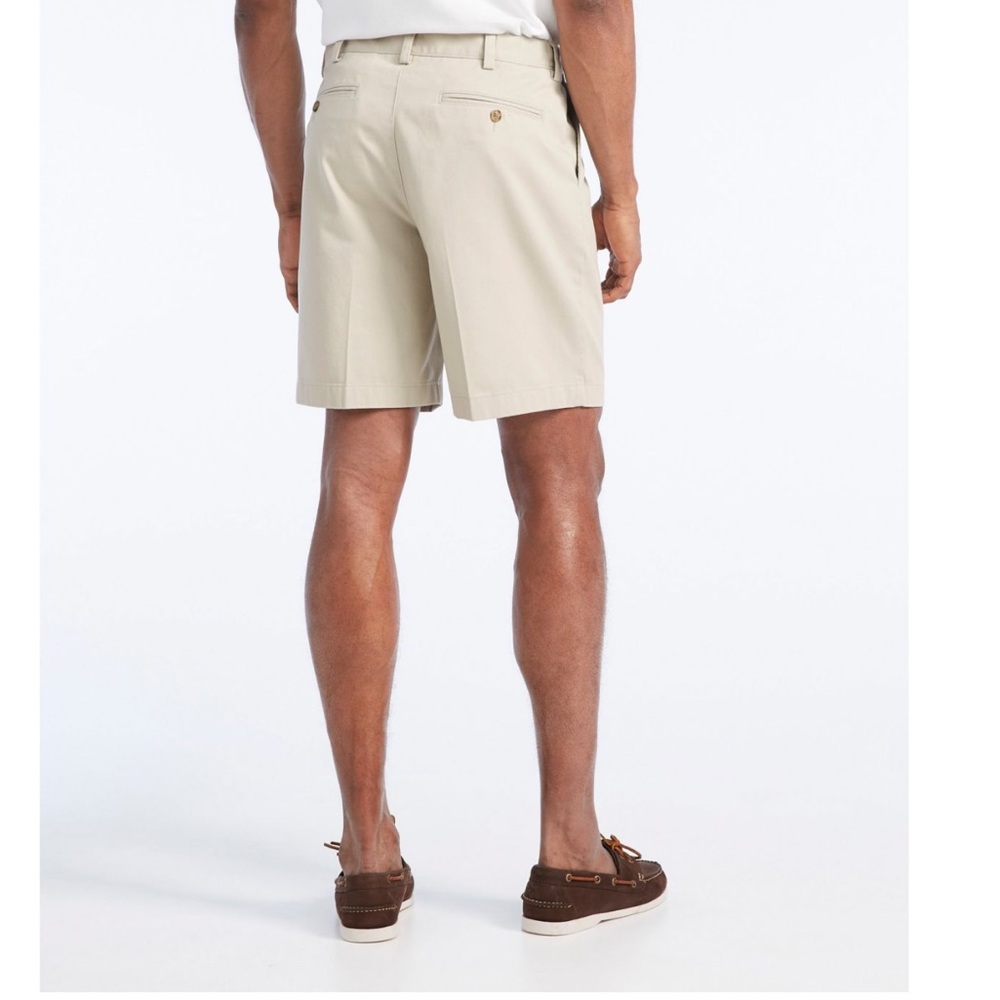 LLBean Wrinkle-Free Double L Chino Tan 44w Comfort Waist 8” Shorts - Picture 3 of 8